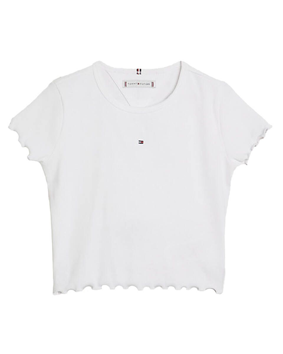 Mädchen T-Shirt Essential Rib Top KG0KG08138 White