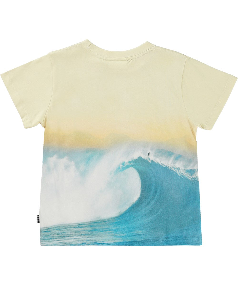 Jungen T-Shirt Rame Surf Wave Gelb Blau