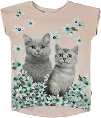 Mädchen T-Shirt Ragnhilde Flower Cats