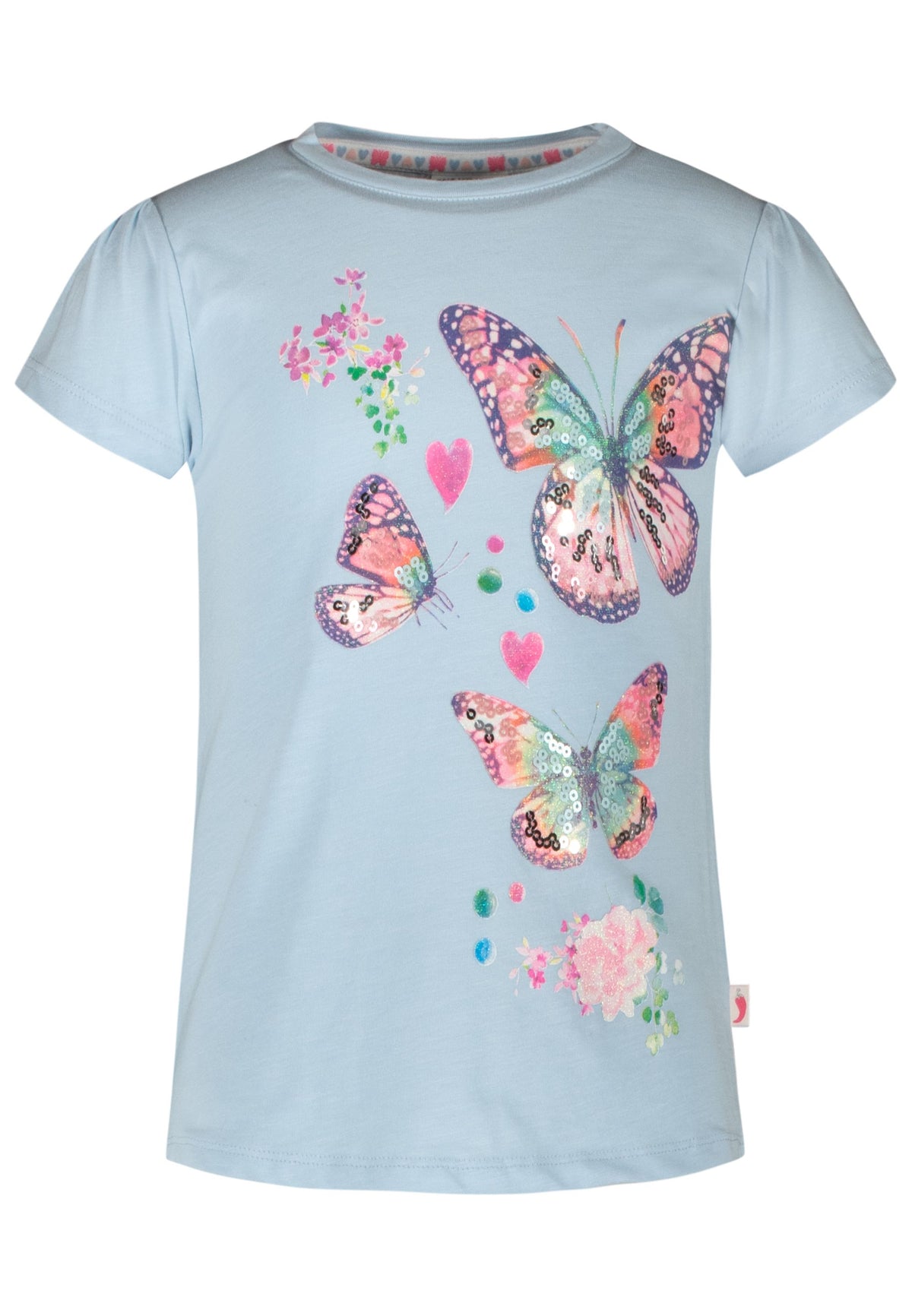 Mädchen T-Shirt 43112853 Butterfly Sequins Angel Blue