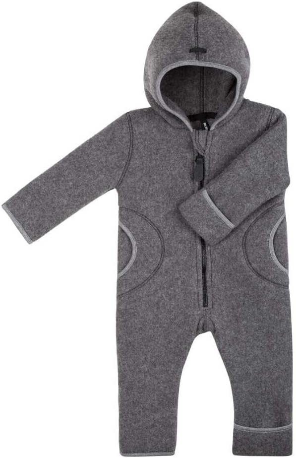 Baby Jungen Mädchen Einteiler 9603772-96 Grau Merinowollo