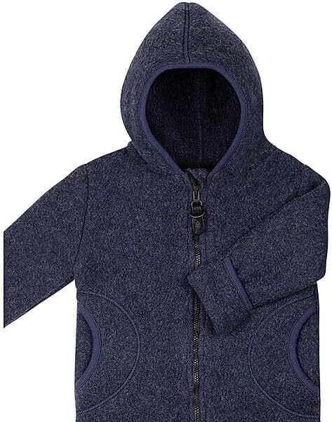 Baby Jungen Mädchen Einteiler 9603772-30 Blau Merinowollo