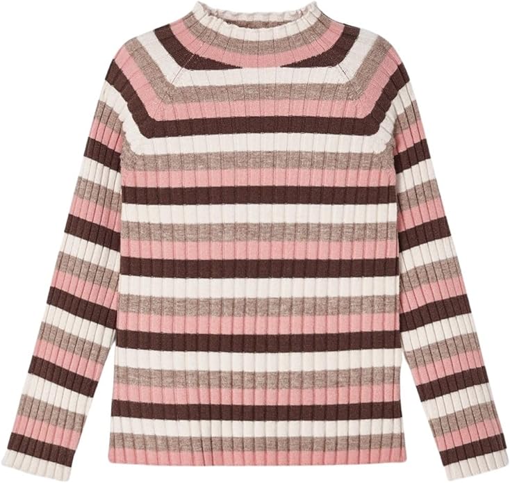 Mädchen Pullover Sweater 4002 Rosa Gestreift