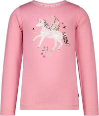 Mädchen Langarm Shirt Sequins Unicorn 5452013845 Rosa