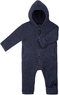 Baby Jungen Mädchen Einteiler 9603772-30 Blau Merinowollo