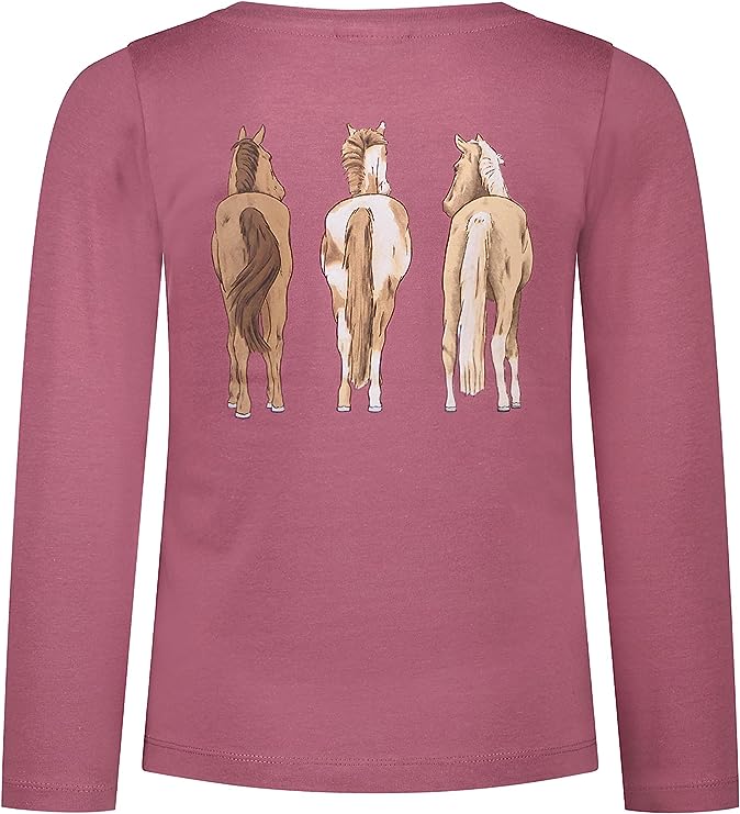 Mädchen T-Shirt Horses 35113865 Mauve