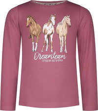 Mädchen T-Shirt Horses 35113865 Mauve