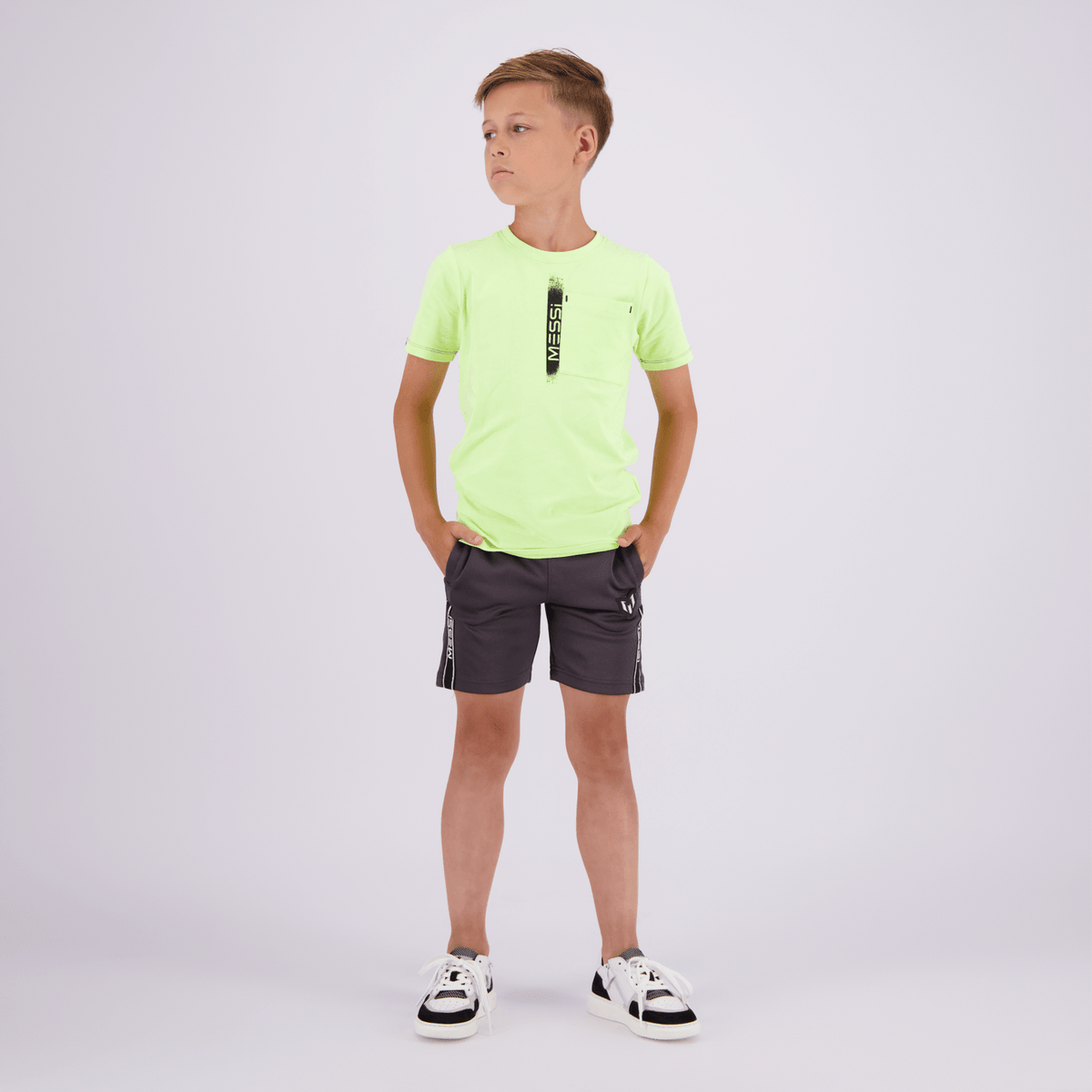 Jungen T-Shirt Jefos Neon Yellow Messi Collection