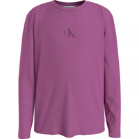Mädchen Longsleeve CK Logo LS T-Shirt IG0IG02135 Violet Fun