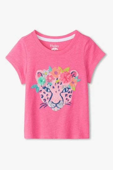 Mädchen T-Shirt Pretty Cheetah Graphic Tee Pink