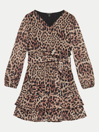 Mädchen Kleid J4BK19 WGLQ0 Leopard