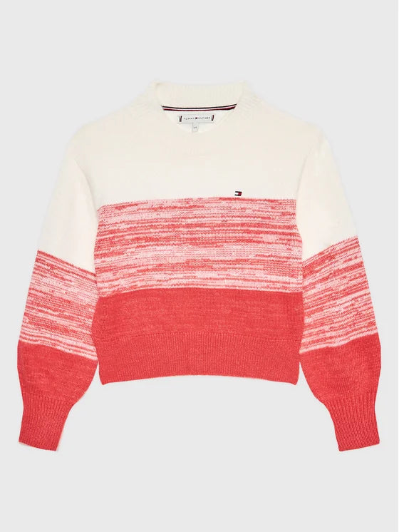 Mädchen Soft Two Tone Sweater KG0KG07107 Washed Crimson