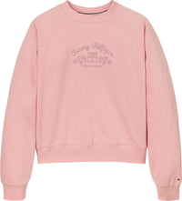 Mädchen Hilfiger Flower Fleece Crewneck KG0KG08039 Soft Rose