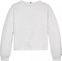 Mädchen Hilfiger NY Emb Tee KG0KG08068 Weiss