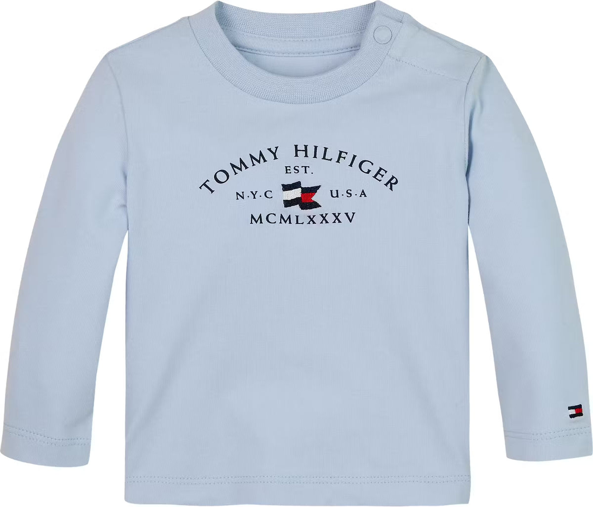 Jungen Baby Essential Printed Tee L/S KN0KN01918 Hellblau