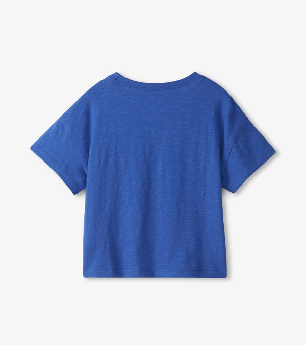 Mädchen T-Shirt Believer Boxy Tee Blau