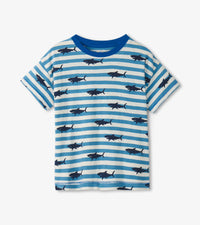 Baby Jungen T-Shirt Shark Stripes Slouchy Tee