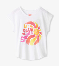 Mädchen T-Shirt Sunshine Relaxed Tee Weiss