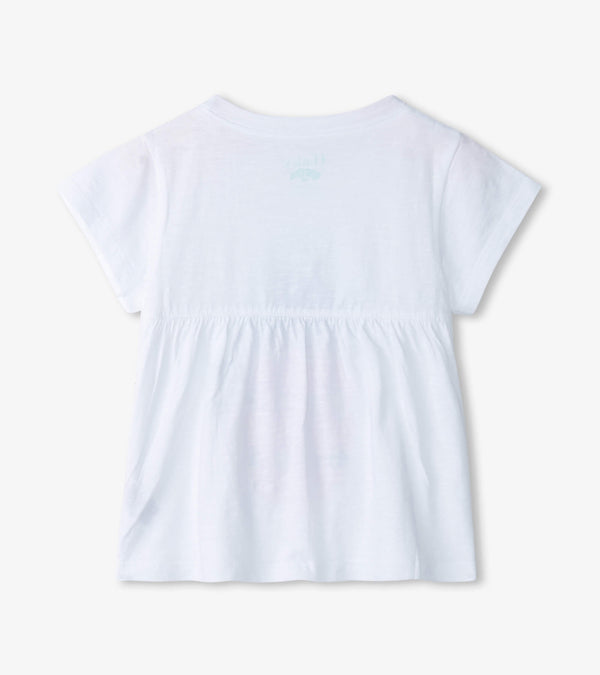 Baby Mädchen T-Shirt Sunshine Pineapple Graphic Tee Weiss