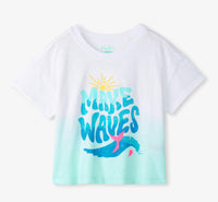 Mädchen T-Shirt Making Waves Boxy Tee Rosa
