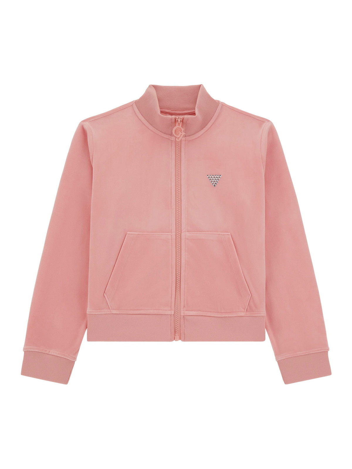 Mädchen Zip Hoodie Sweatjacke J4RQ22 KBXI2 Velour Rosa