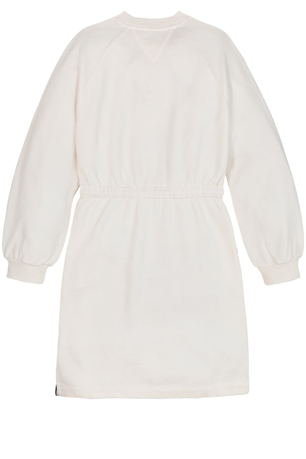 Mädchen Kleid Monogram Sweat Dress KG0KG07668 Ancient White