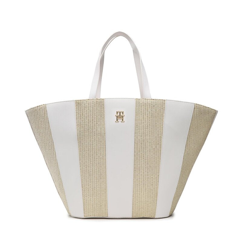 TH Summer Tote AW0AW14484 Weiss Beige
