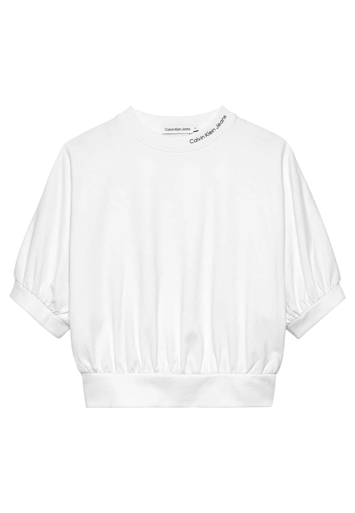 Mädchen T-Shirt CK Logo Volume Top IG0IG02438 Weiss