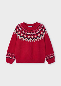 Mädchen Pullover Sweater 4358 Rot