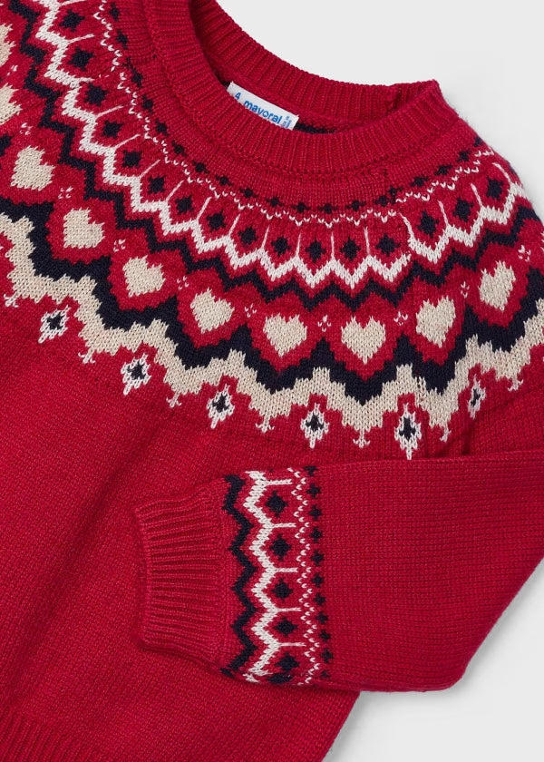 Mädchen Pullover Sweater 4358 Rot