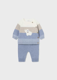 Baby Set Strickpullover Sweater Hose 2518 Azure