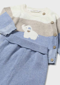 Baby Set Strickpullover Sweater Hose 2518 Azure