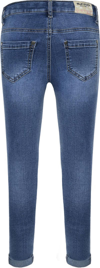 Mädchen 1211-1184 Girls Jeans High Waist Medium Blue