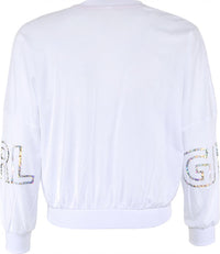 Mädchen Pullover Sweater 1201-5510 Weiss