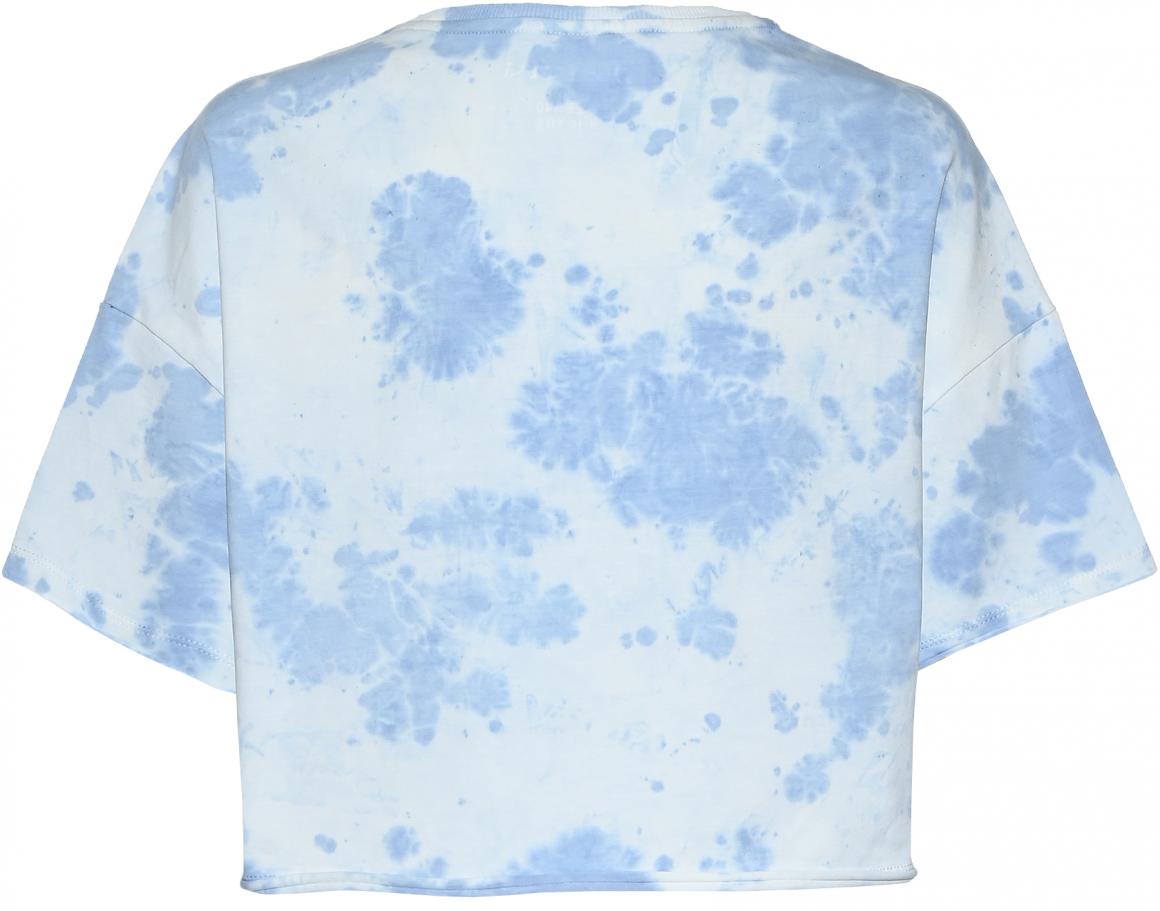 Mädchen T-Shirt Crop Top 1211-5632 Blau Batik