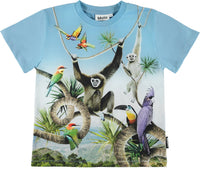 Jungen T-Shirt Rame Monkey & Birds Blau
