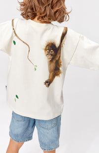 Jungen T-Shirt Rillo Palmtree Monkey Beige