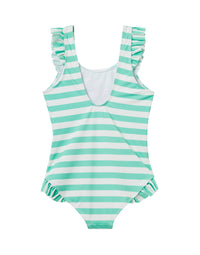 Mädchen Badeanzug Splash Green Stripe 215989