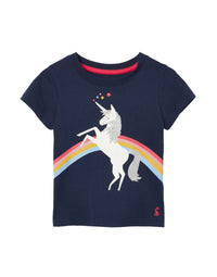 Mädchen T-Shirt Pixie Unicorn 216503 Blau