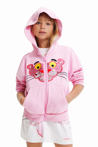 Mädchen Sweaterjacke Zip Hoodie Pink Panther