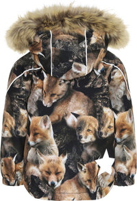 Jungen Winterjacke Jacke Hopla Fur Fox Camo