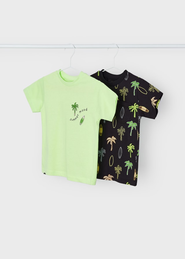 Jungen T-Shirt Set 3018 Schwarz Grün