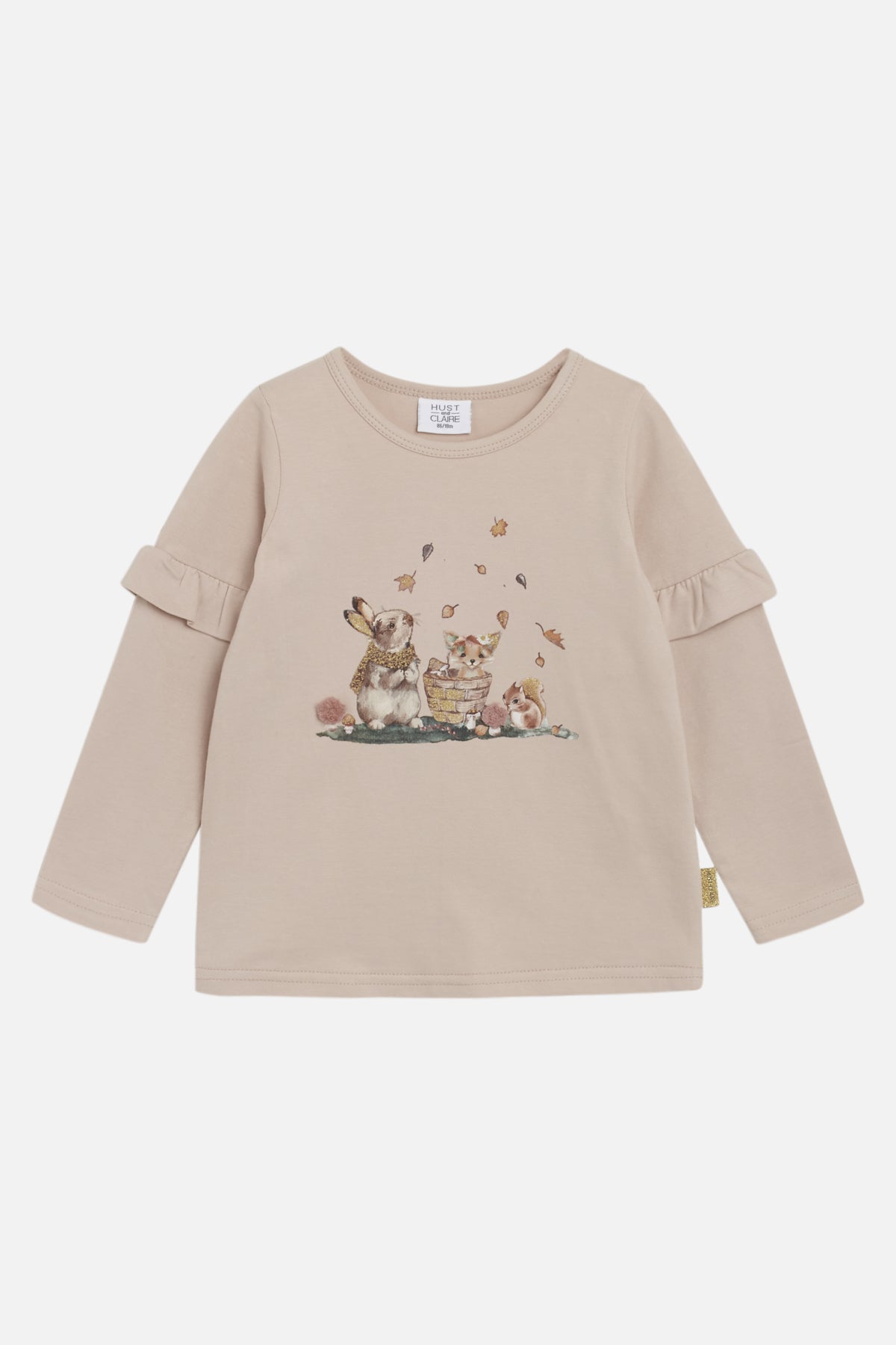 Baby Mädchen Langarm Shirt 595 12278 Hase Fuchs Eichhörnchen
