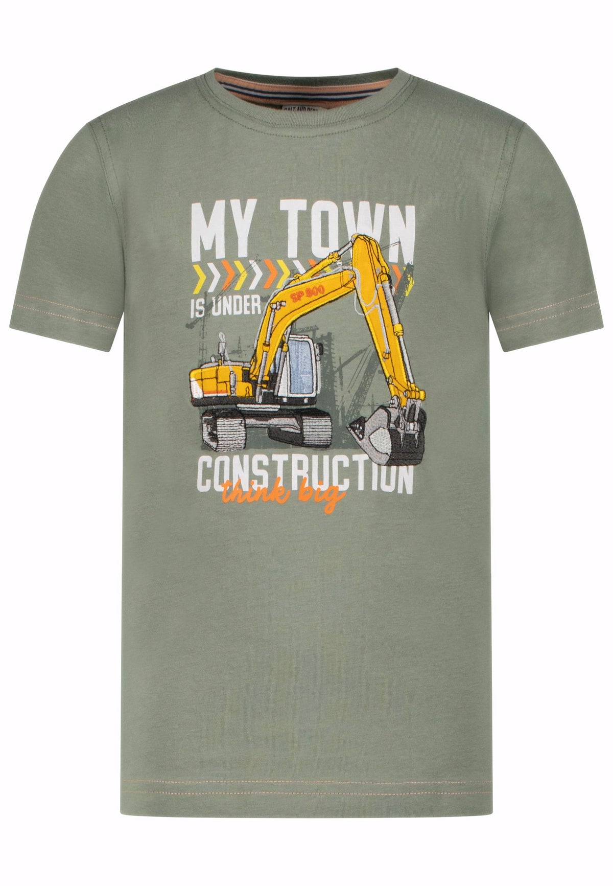 Jungen T-Shirt Construction Print EMB 33112786 Olive