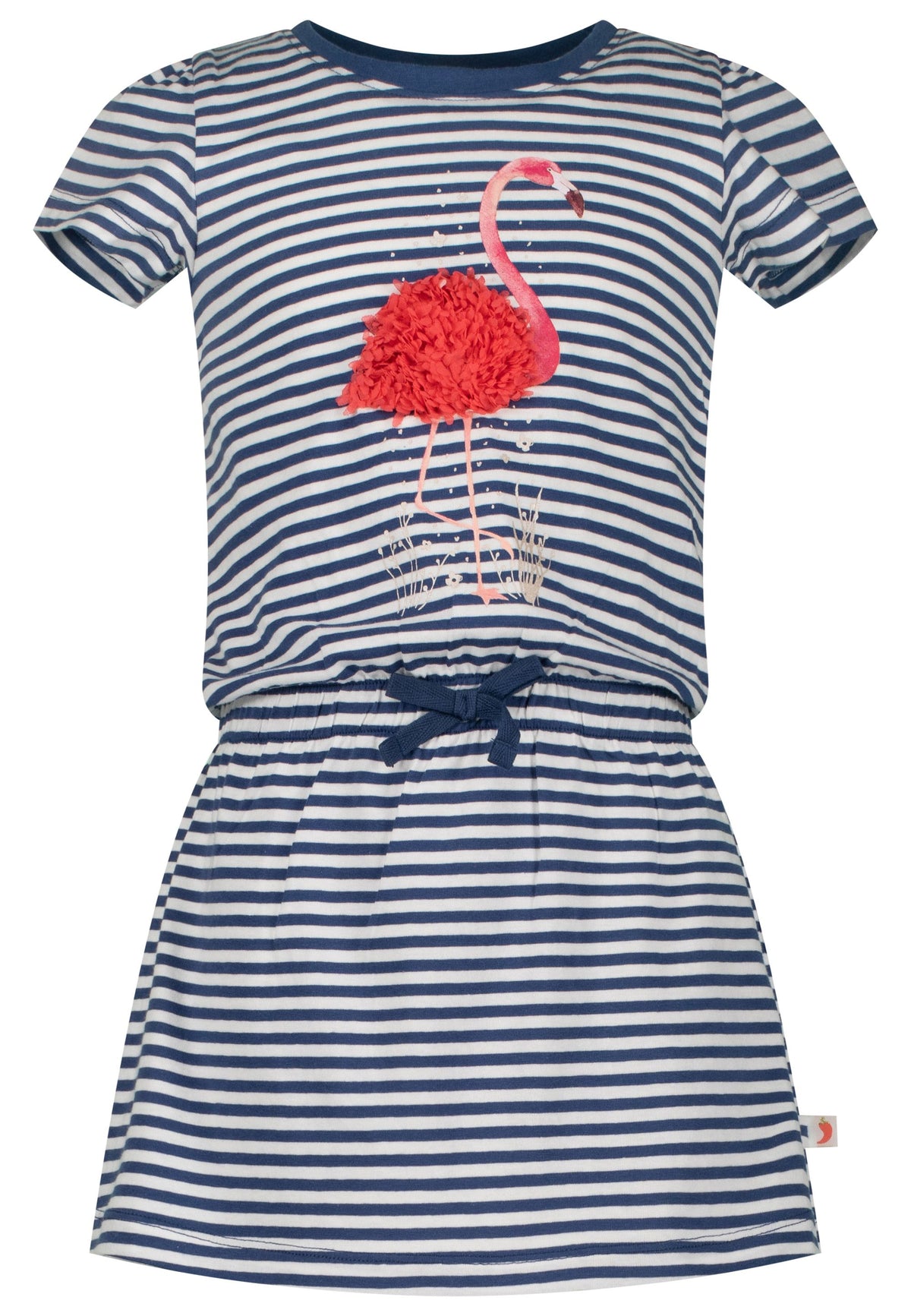 Mädchen Kleid 33131893 Dress Stripes Flamingo Ink Blue