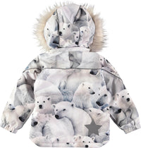 Unisex Winterjacke Jacke Hopla Fur Polar Bear