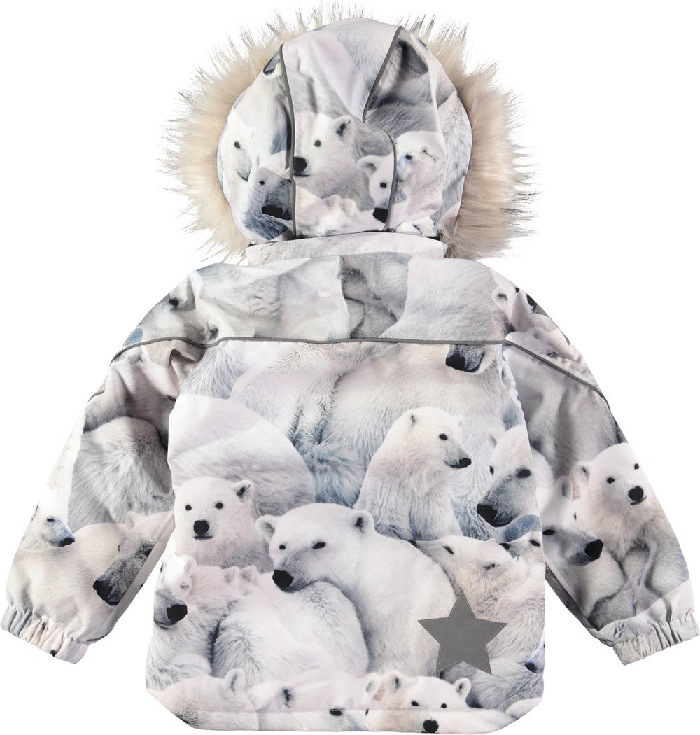 Unisex Winterjacke Jacke Hopla Fur Polar Bear