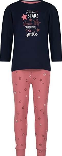 Mädchen Schlafanzug Pyjama Stars 25162891 Blau