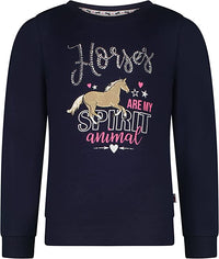 Mädchen Pullover Sweatshirt 25111851 Horses Navy