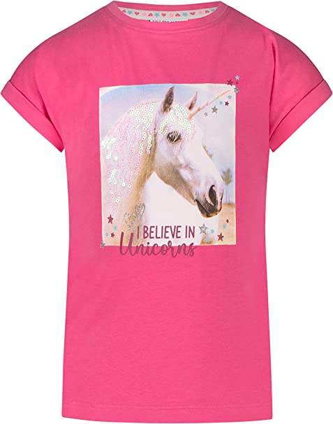 Mädchen T-Shirt Horse Sequins 33112834 Pink